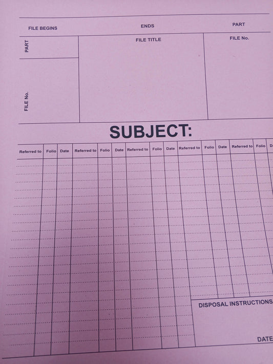 SUBJECT FILE